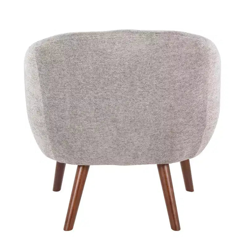 Chaise d'appoint en tissu LumiSource Ashland Lounge Noyer/Gris