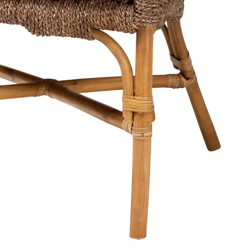 Fauteuil en jonc de mer et rotin bali & pari Luis, jonc de mer naturel/naturel