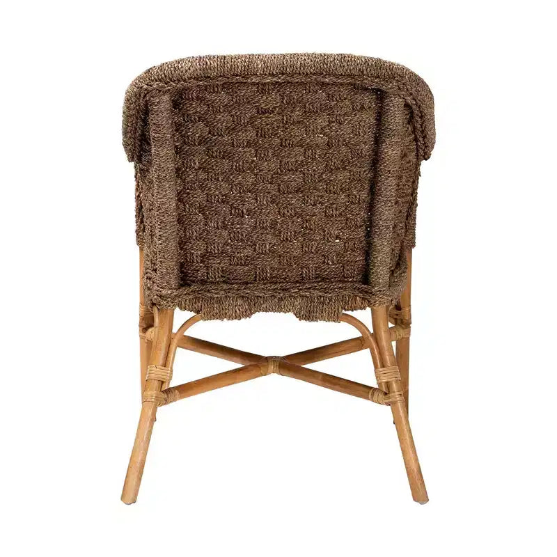 Fauteuil en jonc de mer et rotin bali & pari Luis, jonc de mer naturel/naturel