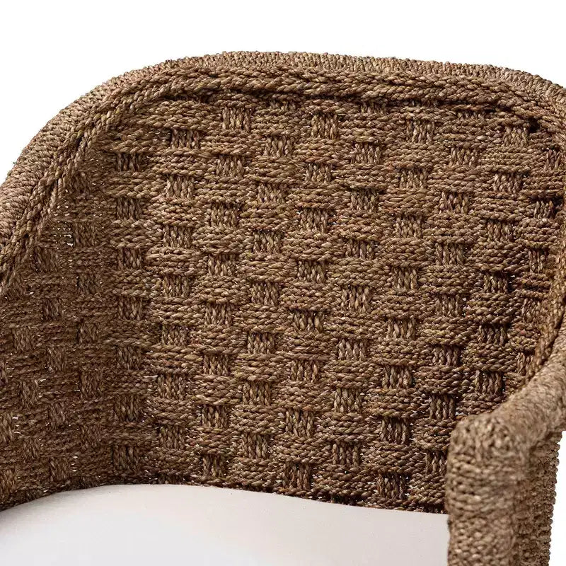 Fauteuil en jonc de mer et rotin bali & pari Luis, jonc de mer naturel/naturel