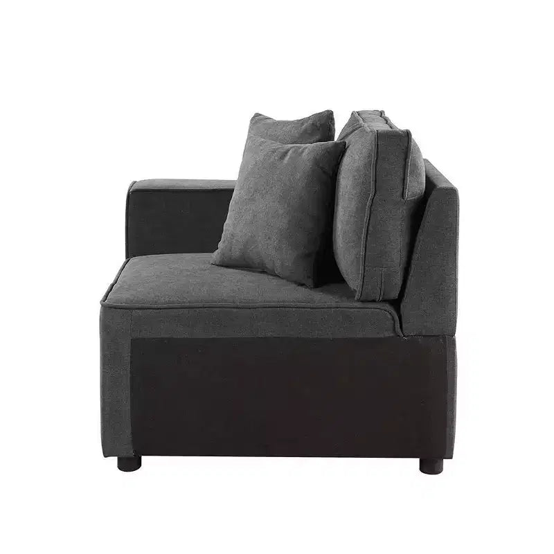 28" Silvester Gray Fabric - Acme Furniture: Upholstered Accent Chair, Wood Frame, No Assembly Required