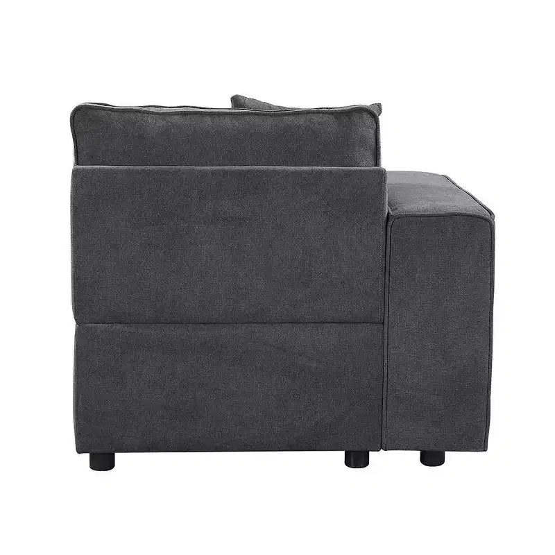 28" Silvester Gray Fabric - Acme Furniture: Upholstered Accent Chair, Wood Frame, No Assembly Required