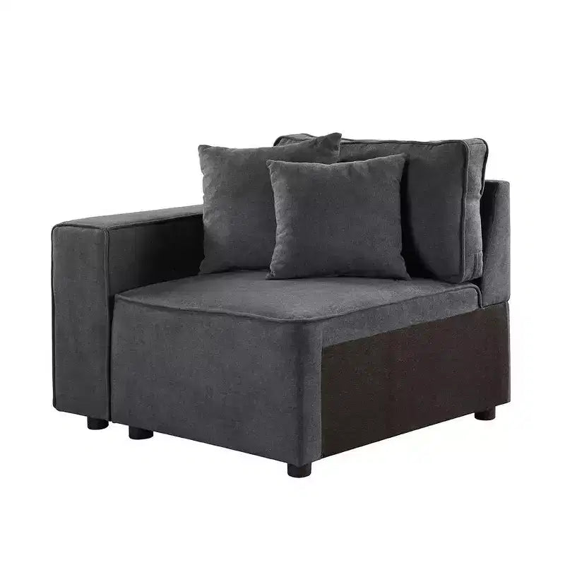 28" Silvester Gray Fabric - Acme Furniture: Upholstered Accent Chair, Wood Frame, No Assembly Required
