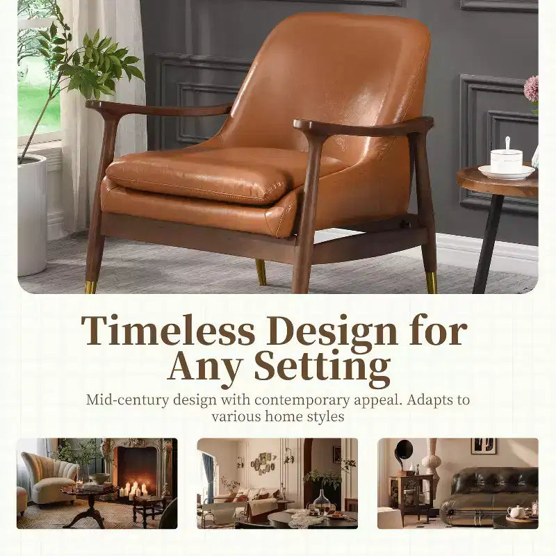 Christopher Knight Home Set of 2 Evelyn Modern Faux Leather and Wood Accent Chairs Black