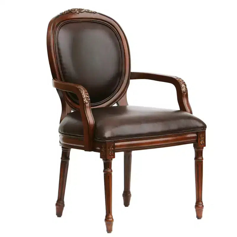 Comfort Pointe Bradford Leather Arm Chair Brown: Upholstered, Traditional Design, Wood Frame, Foam Fill