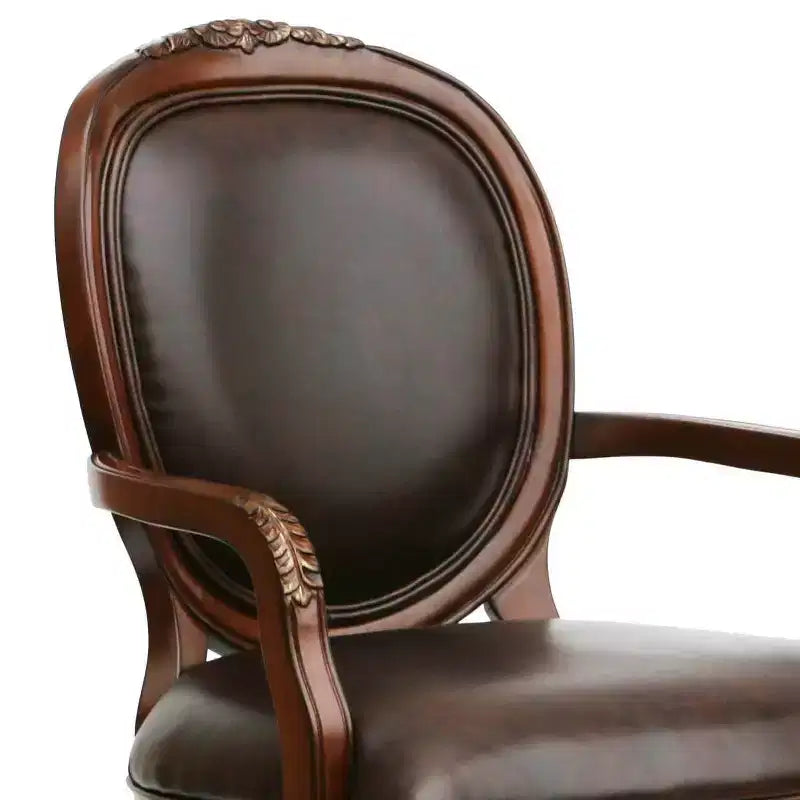 Comfort Pointe Bradford Leather Arm Chair Brown: Upholstered, Traditional Design, Wood Frame, Foam Fill