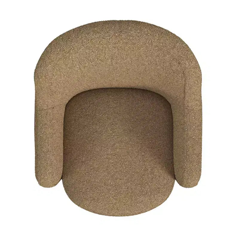 HomePop Upholstered Swivel Accent Chair Light Tan