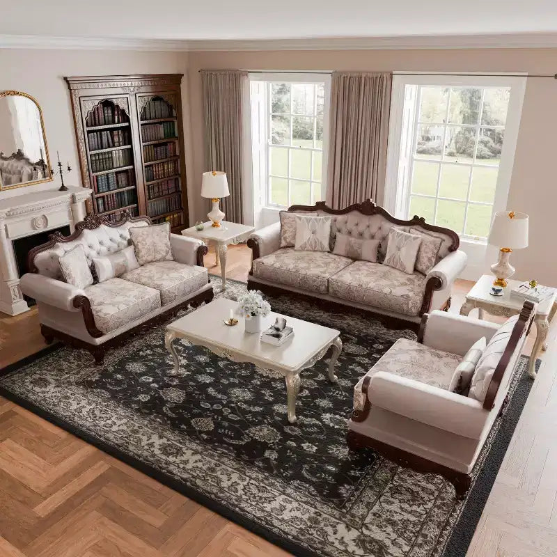 HOMES: Inside + Out Alsace Arm Chair Traditional Button Tufted Dark Cherry/Light Brown
