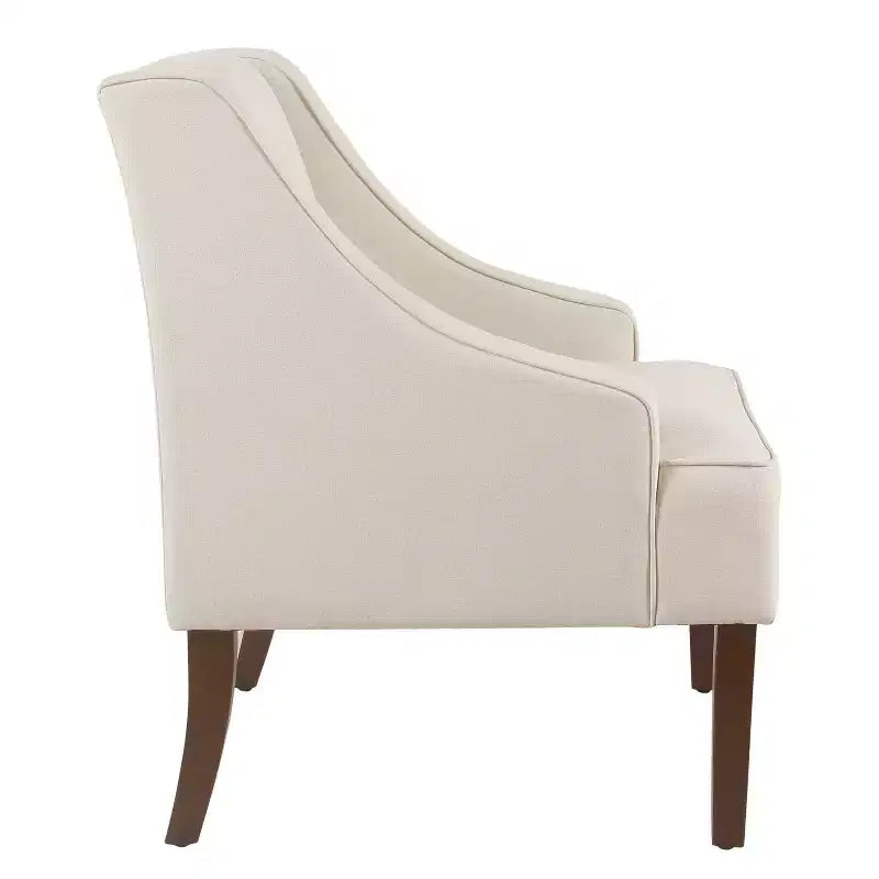 Classic Solid Swoop Arm Accent Chair - Homepop