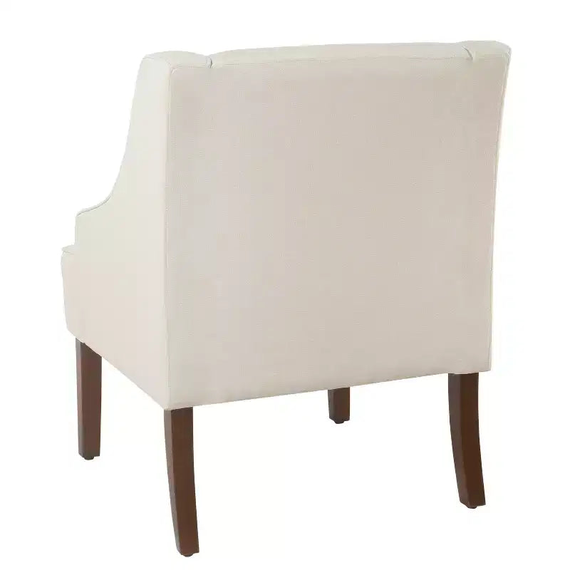 Classic Solid Swoop Arm Accent Chair - Homepop