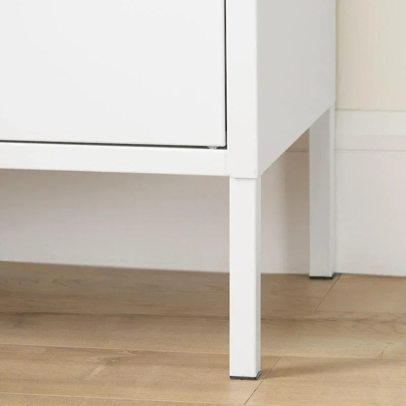 Armoire de rangement métallique à 2 portes avec étagères réglables