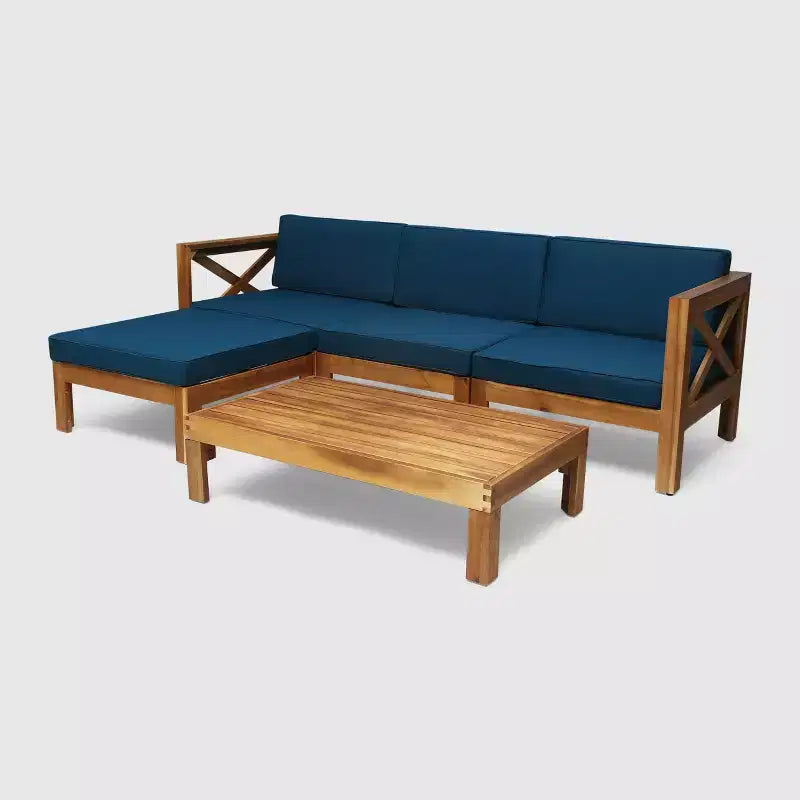 Ensemble de conversation Alcove 5 pièces en bois d'acacia - Christopher Knight Home