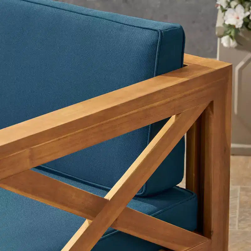 Ensemble de conversation Alcove 5 pièces en bois d'acacia - Christopher Knight Home