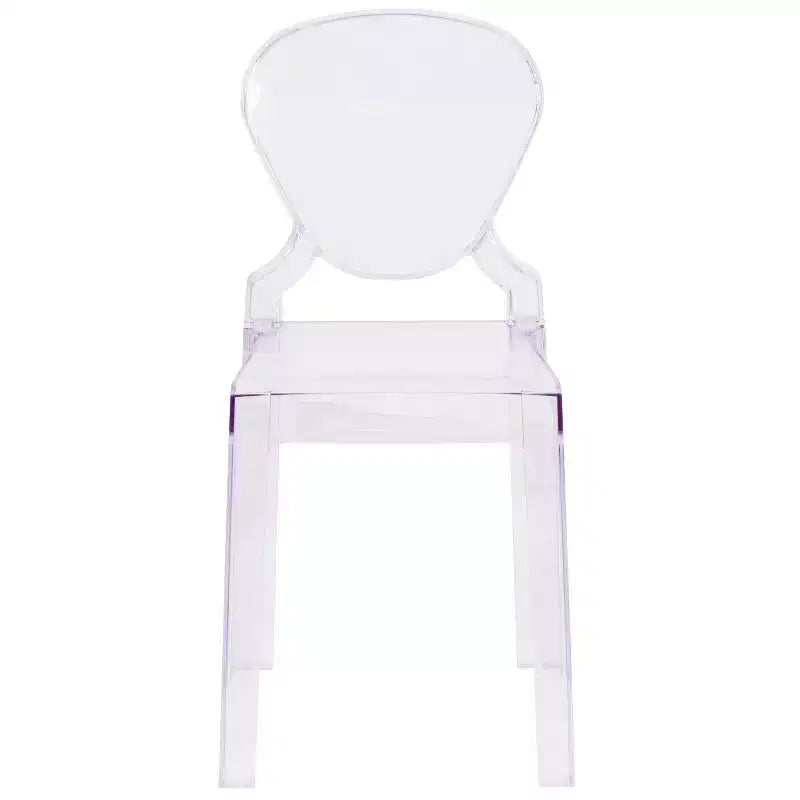 Chaise Ghost de Flash Furniture avec dossier en forme de larme en cristal transparent