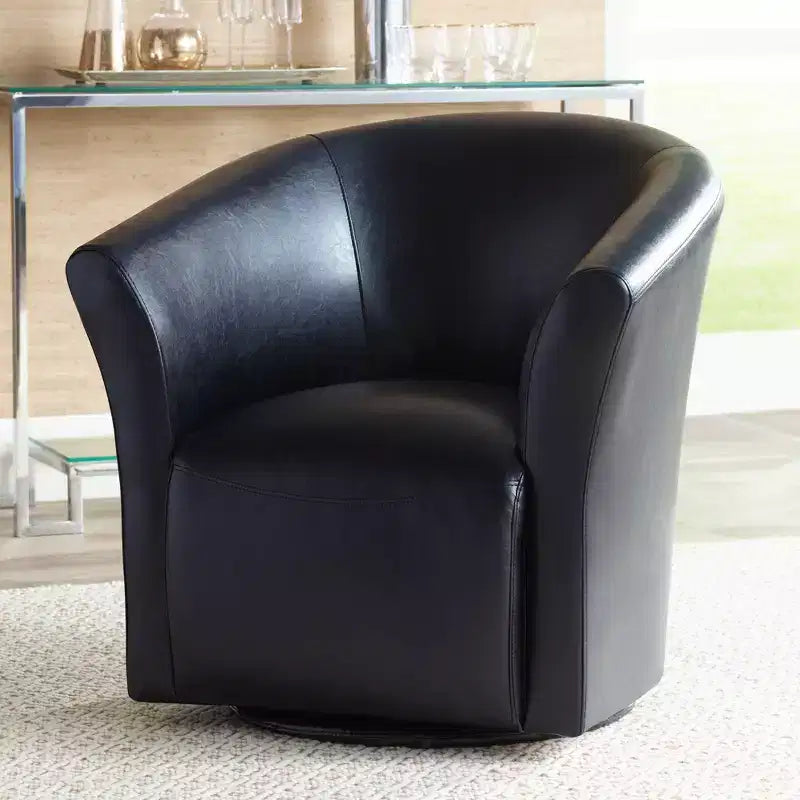 Fauteuil Club Pivotant Elements Rocket 31 Large Rivera Black