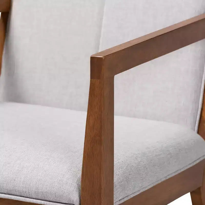 Ensemble de 2 fauteuils d'appoint de salon en tissu Theresa - Baxton Studio