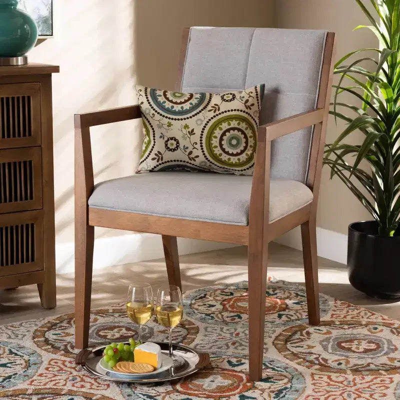 Ensemble de 2 fauteuils d'appoint de salon en tissu Theresa - Baxton Studio