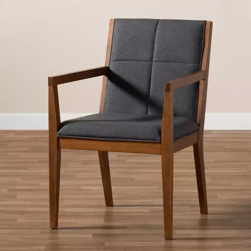 Ensemble de 2 fauteuils d'appoint de salon en tissu Theresa - Baxton Studio