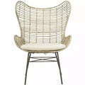 Malia Rattan Wingback Armchair - ACH6500 - White/Grey White Wash - Safavieh