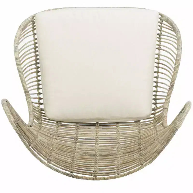 Malia Rattan Wingback Armchair - ACH6500 - White/Grey White Wash - Safavieh