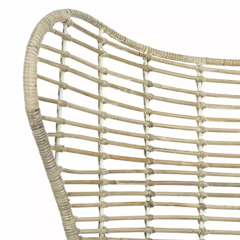 Malia Rattan Wingback Armchair - ACH6500 - White/Grey White Wash - Safavieh