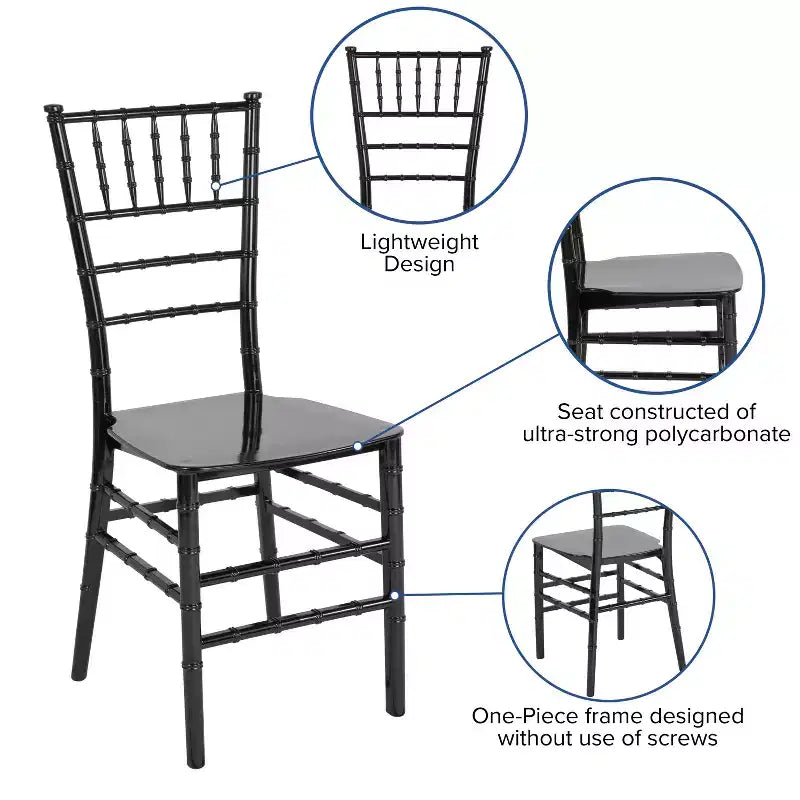 Flash Furniture HERCULES Series Resin Stackable Chiavari Chair