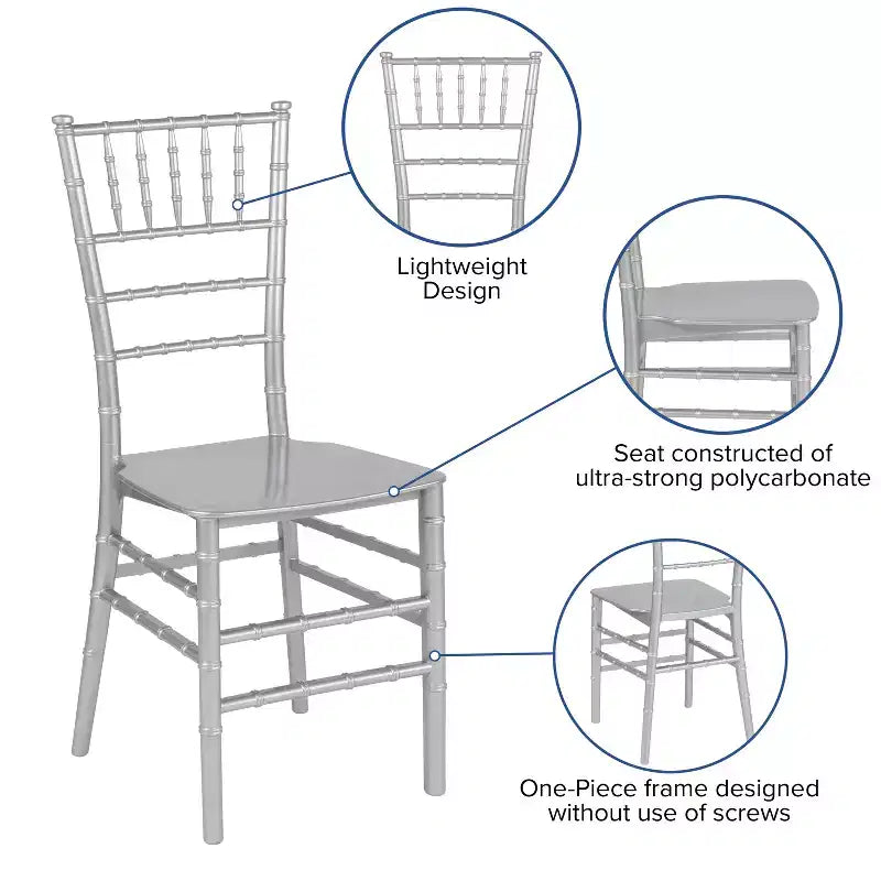 Flash Furniture HERCULES Series Resin Stackable Chiavari Chair