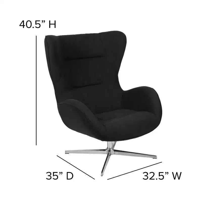 Fauteuil d'appoint rétro pivotant Emma and Oliver Home and Office