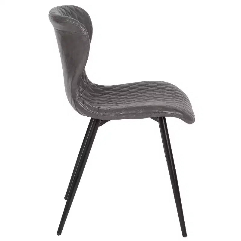 Emma and Oliver Contemporary Diamond Patterned Accent Dining Chair