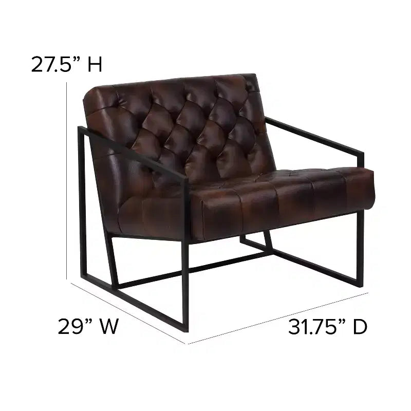 Fauteuil d'appoint capitonné Emma et Oliver Home Office