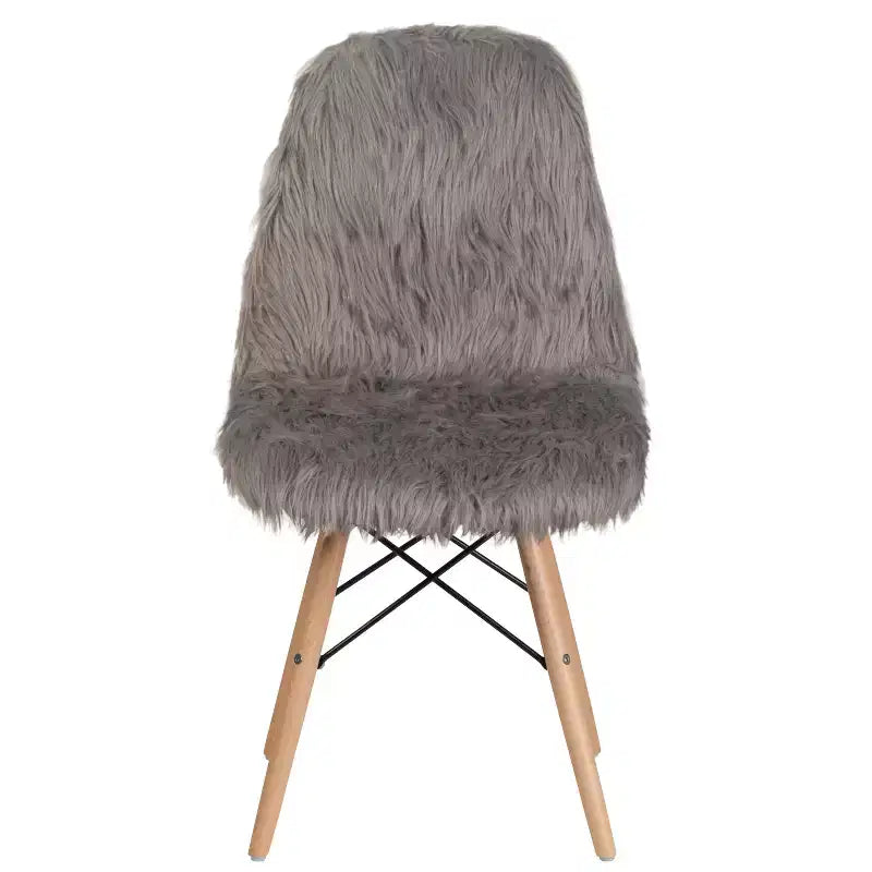 Fauteuil d'appoint en fausse fourrure Emma et Oliver Shaggy Dog