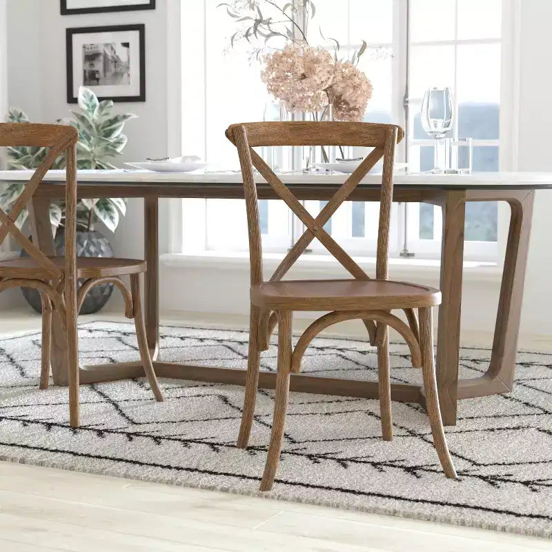 Emma and Oliver 2-pack X-Back Chair