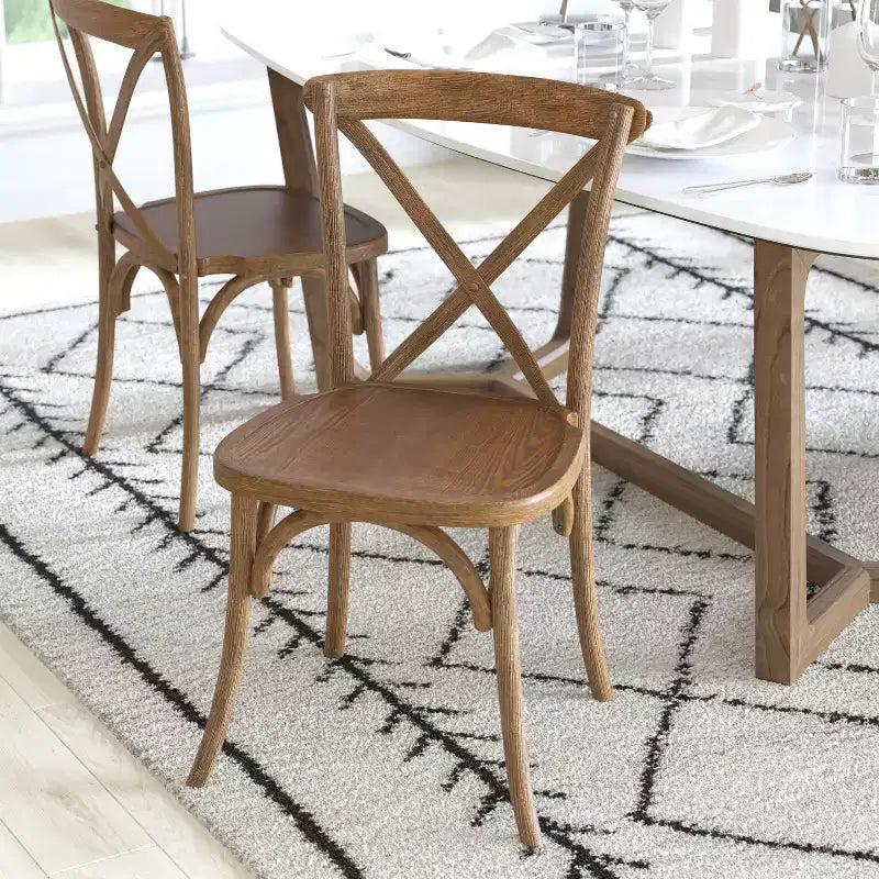 Emma and Oliver 2-pack X-Back Chair