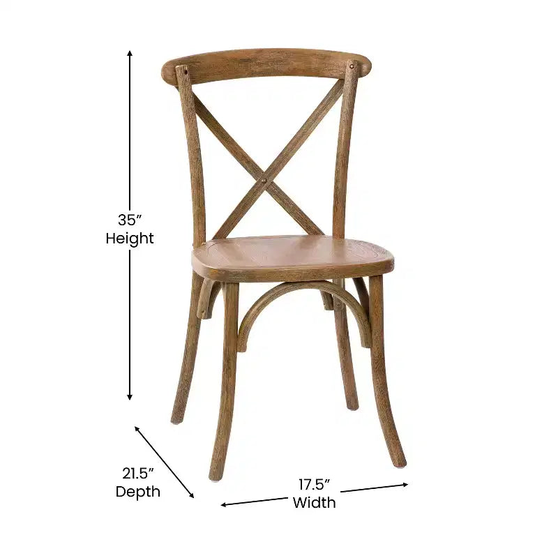 Emma and Oliver 2-pack X-Back Chair