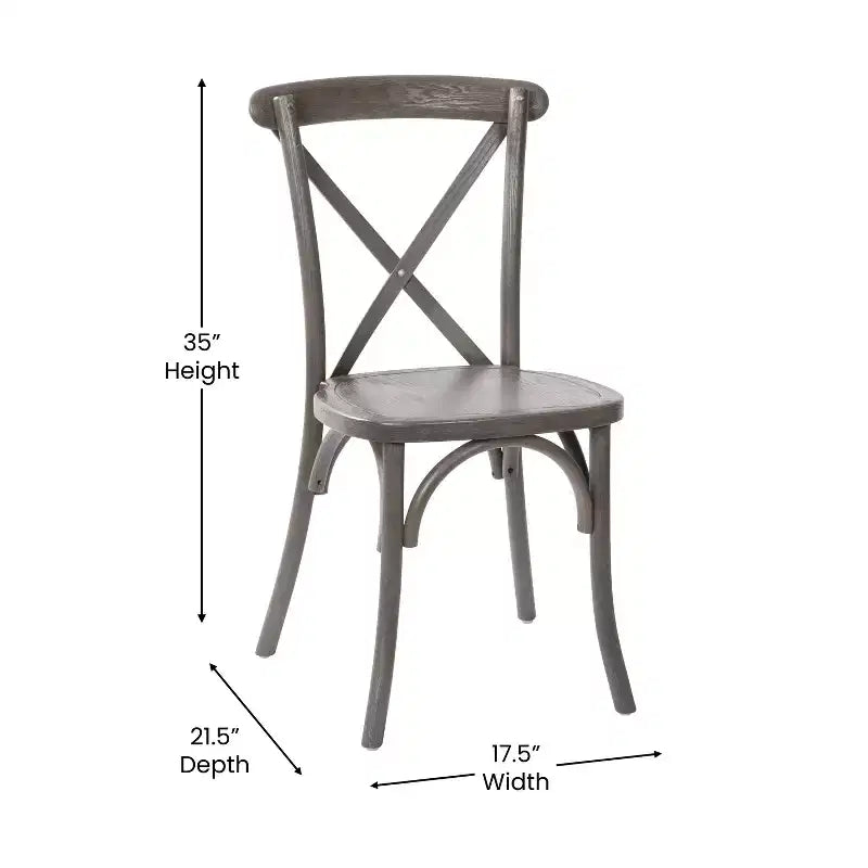 Emma and Oliver 2-pack X-Back Chair