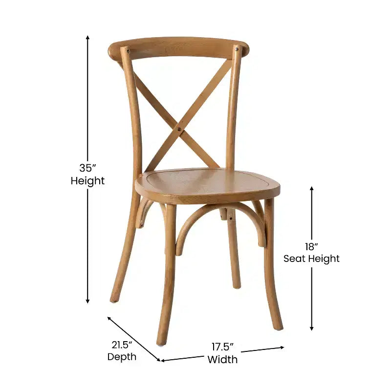 Emma and Oliver 2-pack X-Back Chair