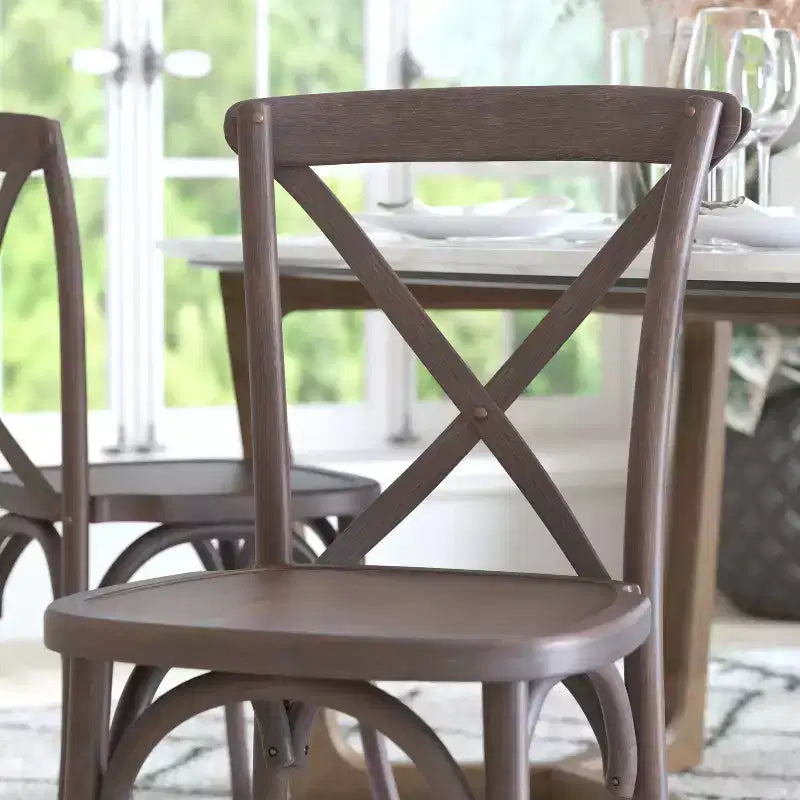 Emma and Oliver 2-pack X-Back Chair