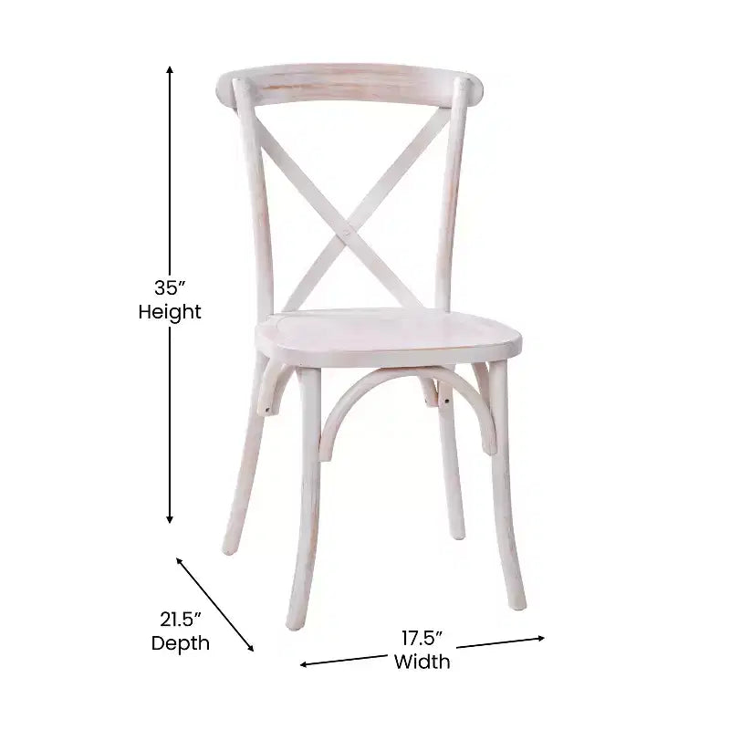 Emma and Oliver 2-pack X-Back Chair