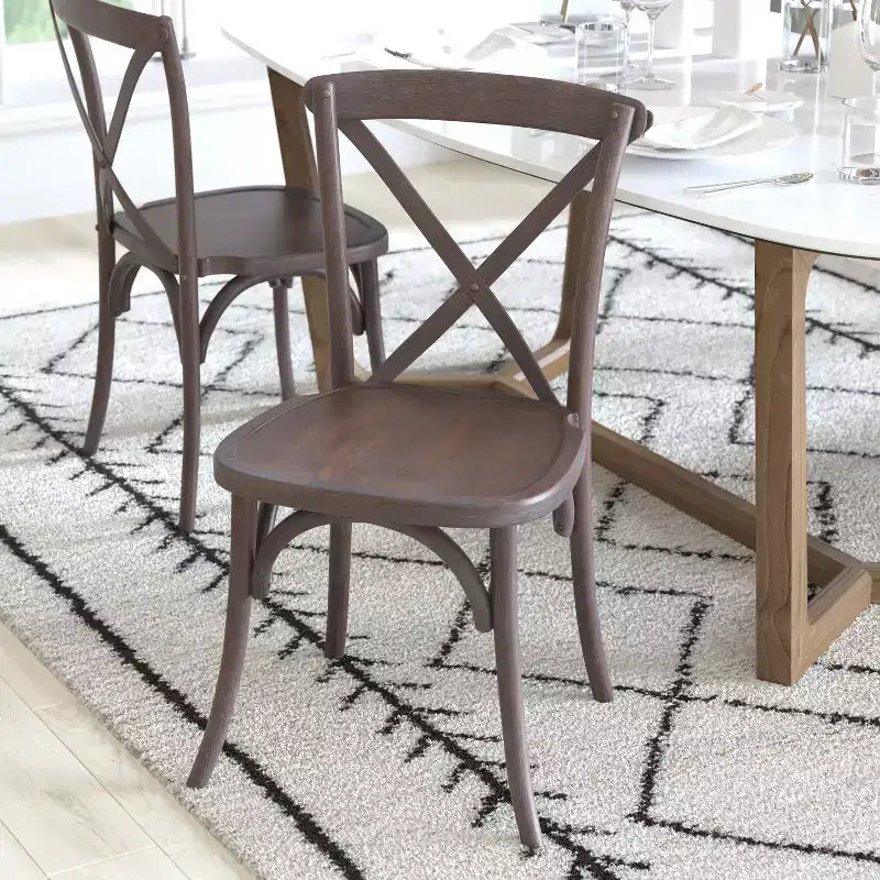 Emma and Oliver 2-pack X-Back Chair
