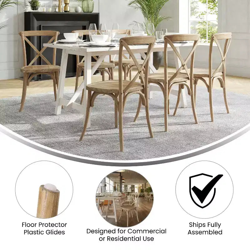 Emma and Oliver 2-pack X-Back Chair