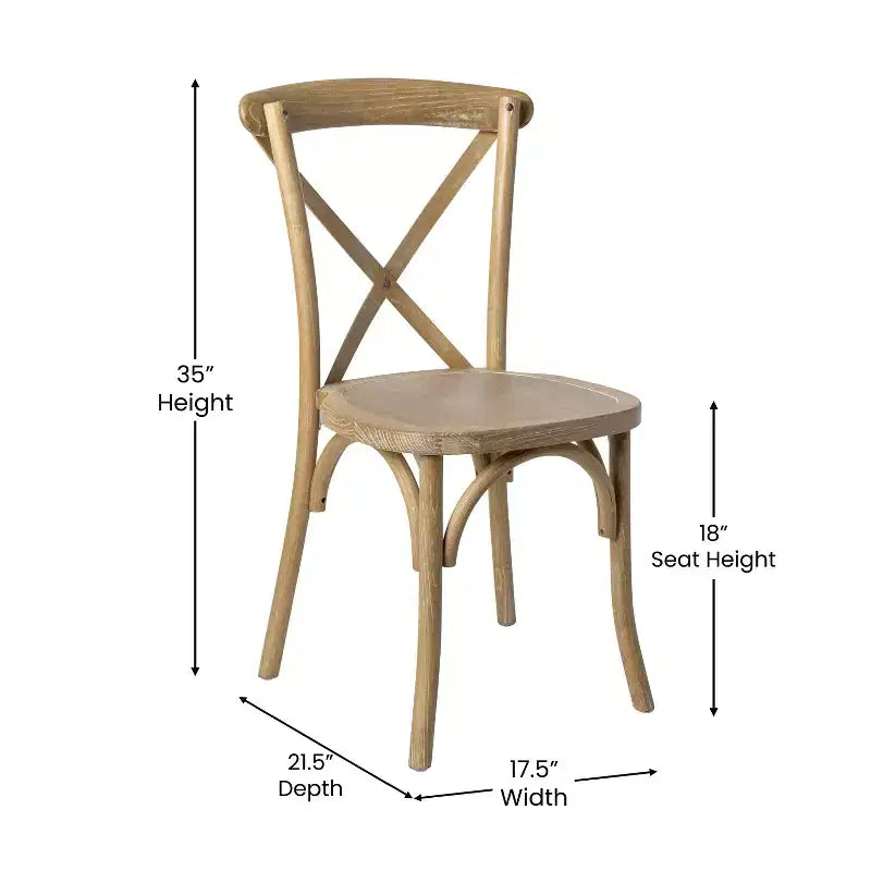 Emma and Oliver 2-pack X-Back Chair