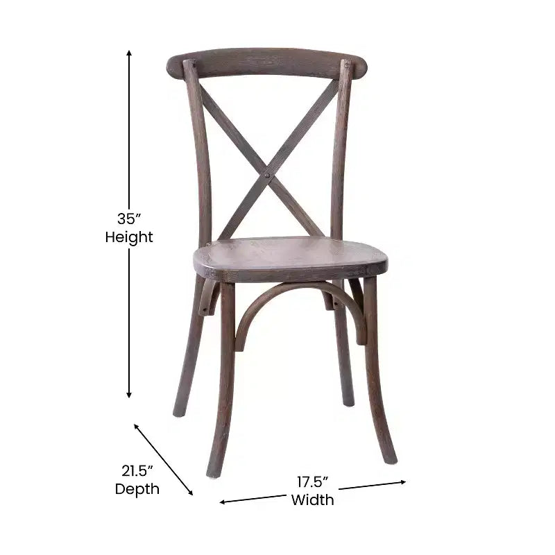 Emma and Oliver 2-pack X-Back Chair