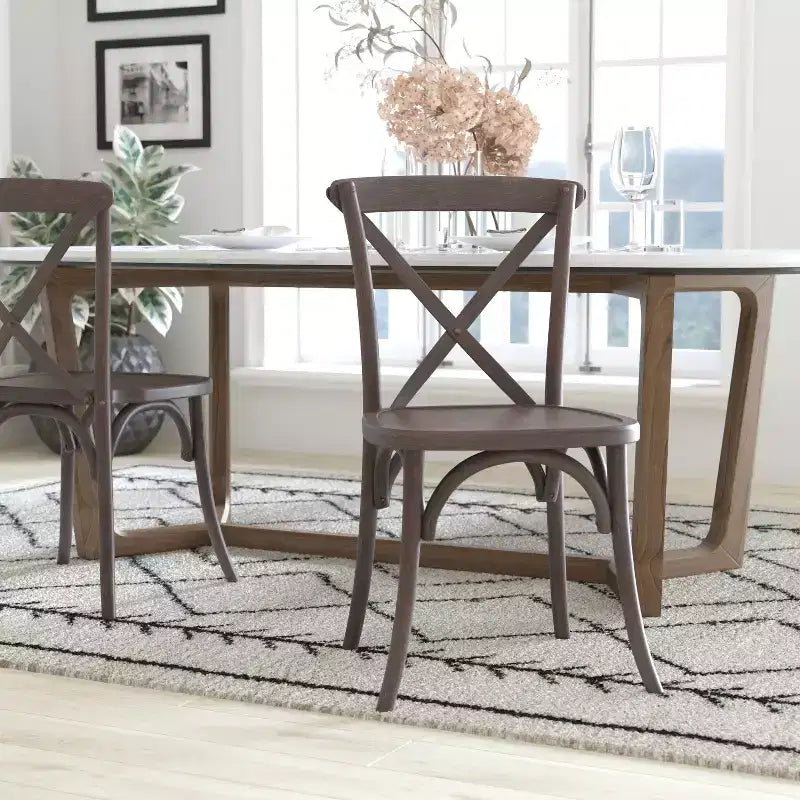 Emma and Oliver 2-pack X-Back Chair