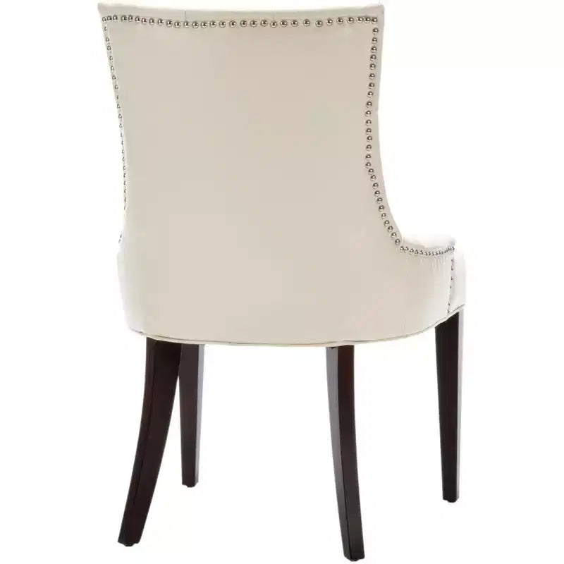 Chaise de salle à manger capitonnée Amanda 19 H avec clous décoratifs - MCR4515 - Safavieh Couture