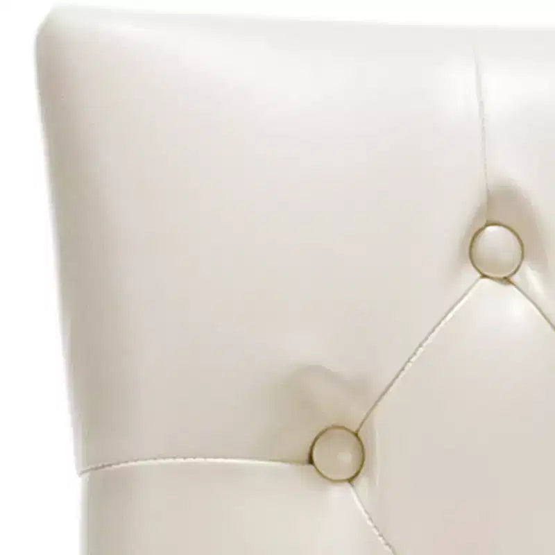 Chaise de salle à manger capitonnée Amanda 19 H avec clous décoratifs - MCR4515 - Safavieh Couture