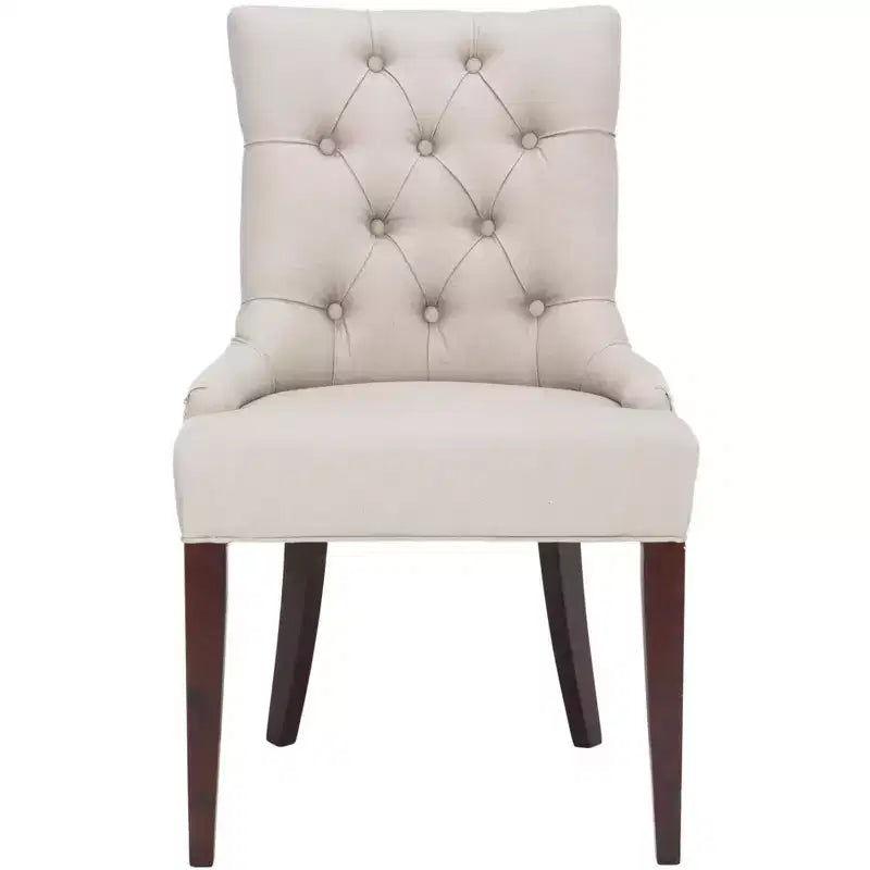 Chaise de salle à manger capitonnée Amanda 19 H avec clous décoratifs - MCR4515 - Safavieh Couture