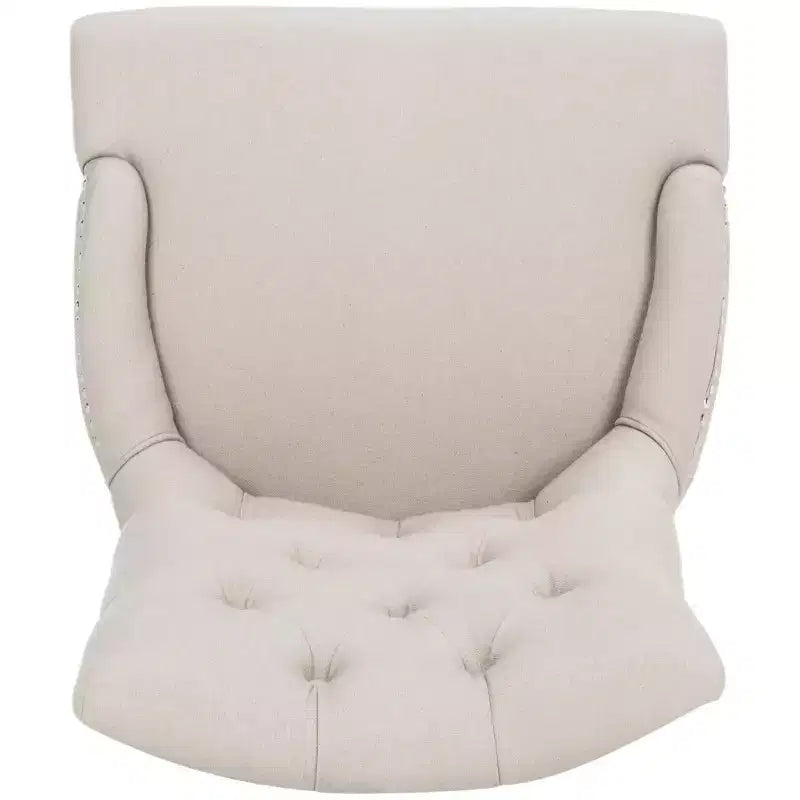 Chaise de salle à manger capitonnée Amanda 19 H avec clous décoratifs - MCR4515 - Safavieh Couture
