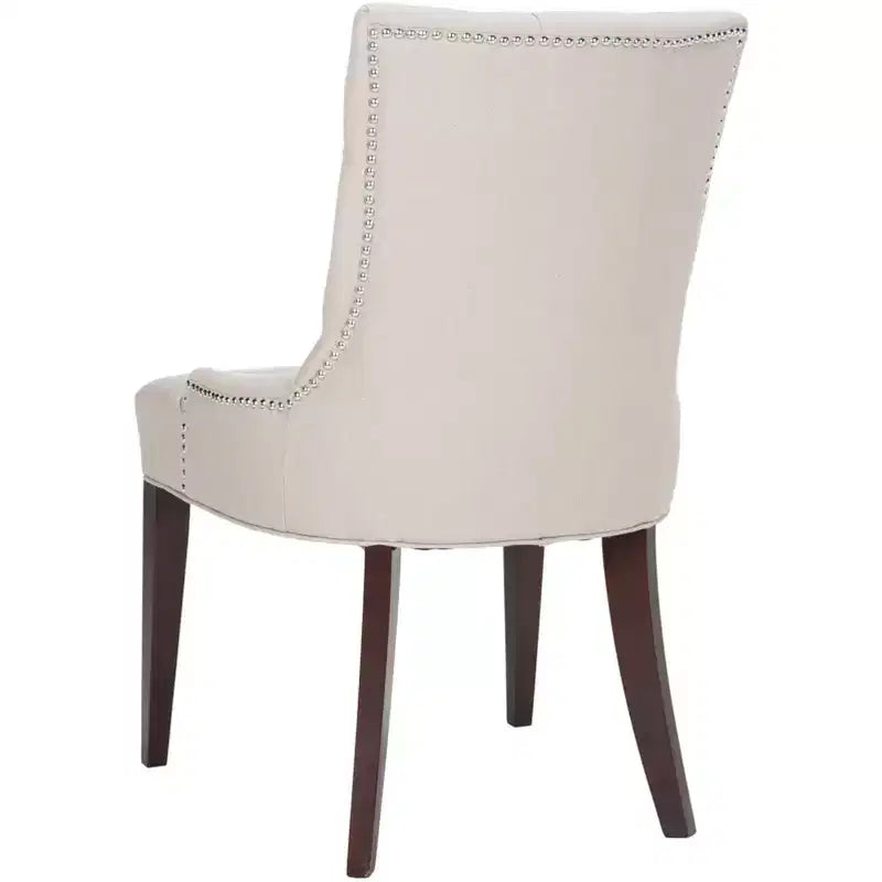 Chaise de salle à manger capitonnée Amanda 19 H avec clous décoratifs - MCR4515 - Safavieh Couture
