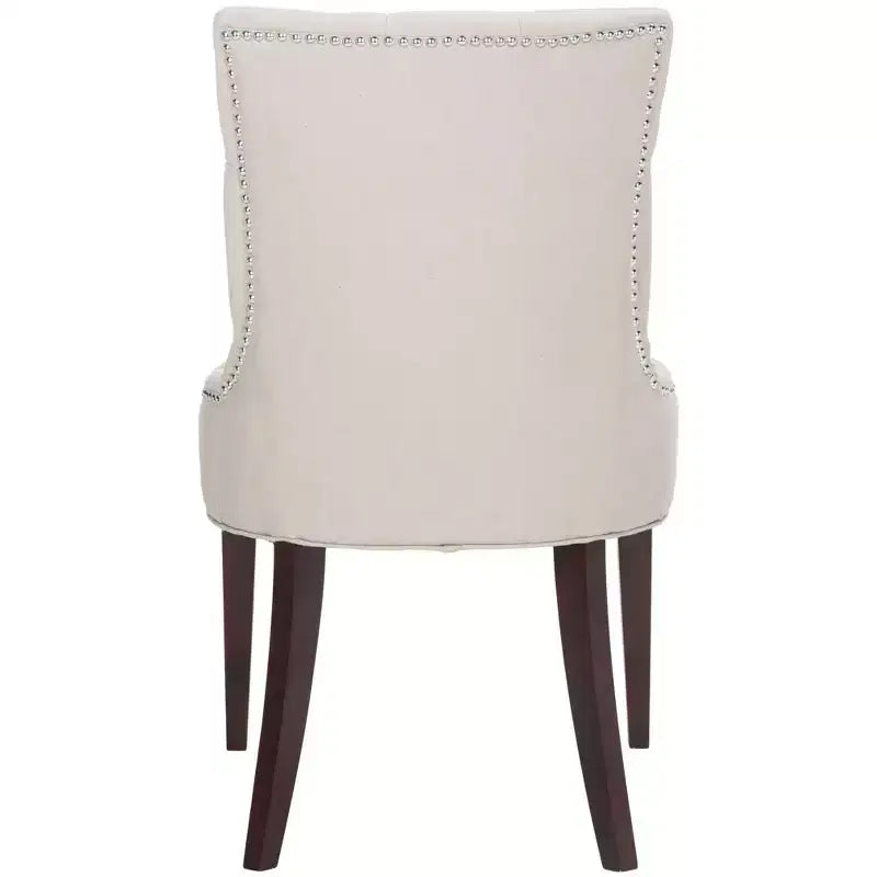 Chaise de salle à manger capitonnée Amanda 19 H avec clous décoratifs - MCR4515 - Safavieh Couture