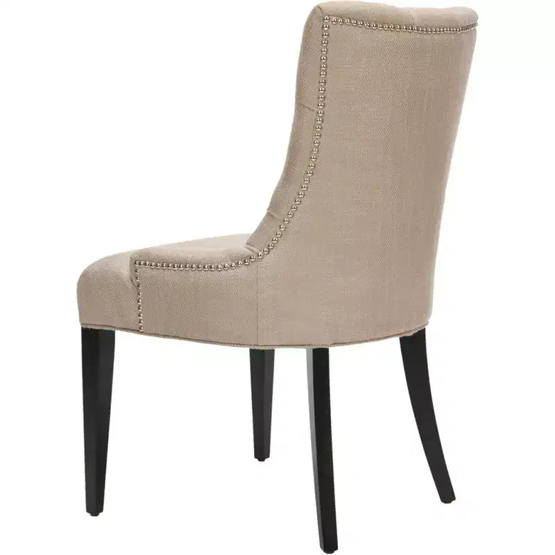 Chaise de salle à manger capitonnée Amanda 19 H avec clous décoratifs - MCR4515 - Safavieh Couture